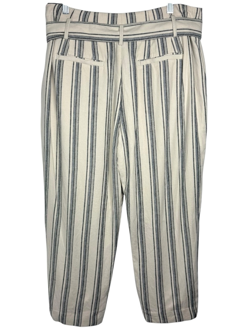 Ralph Lauren Pinstriped Linen Blend Pants Cropped 12 - Picture 6 of 10